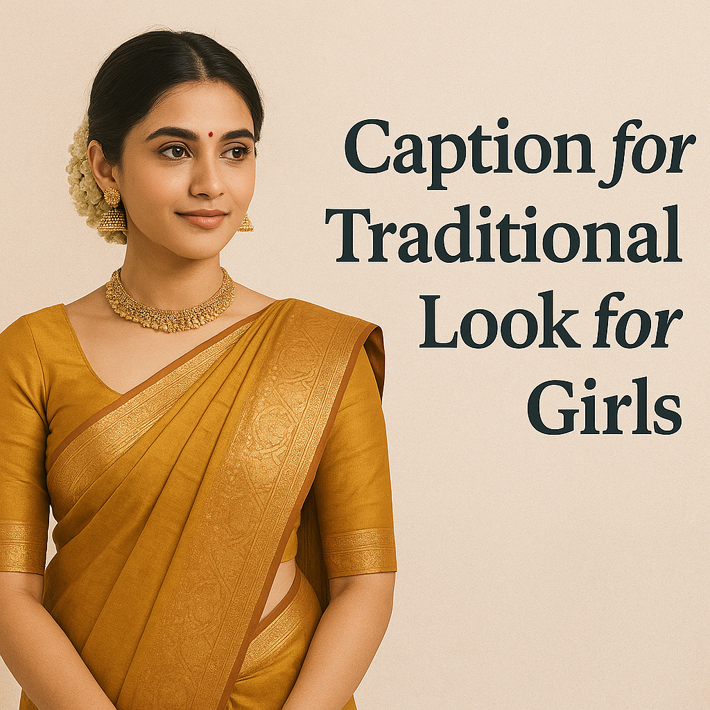 Captions for Traditional Look for Girls