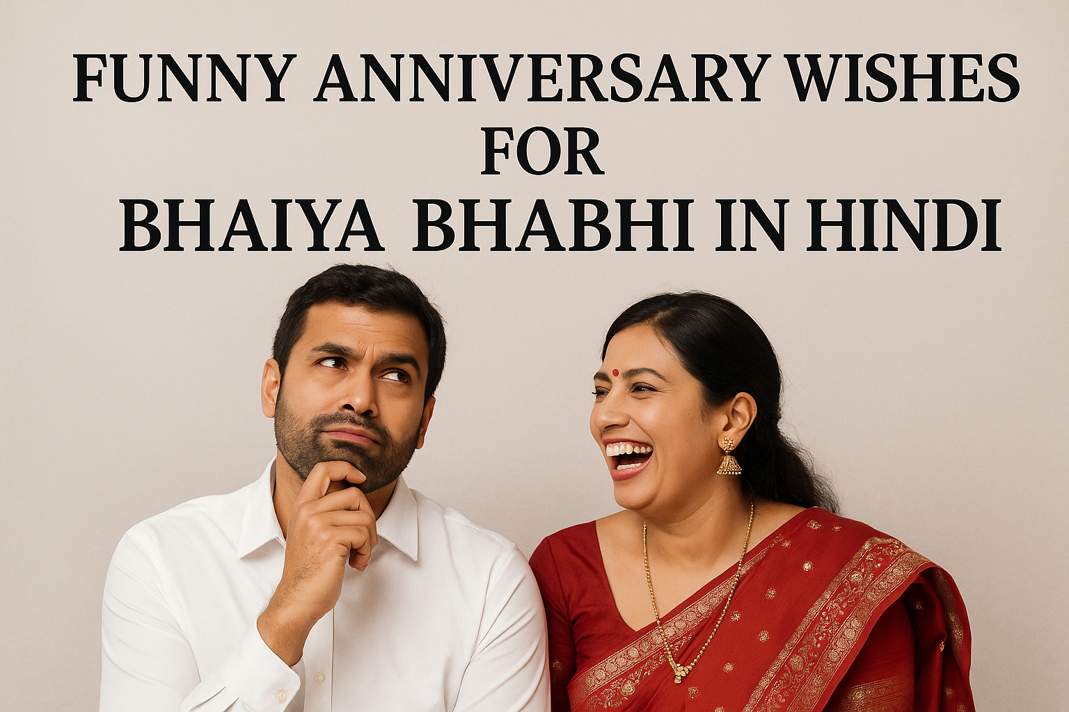 Funny Anniversary Wishes for Bhaiya Bhabhi in Hindi