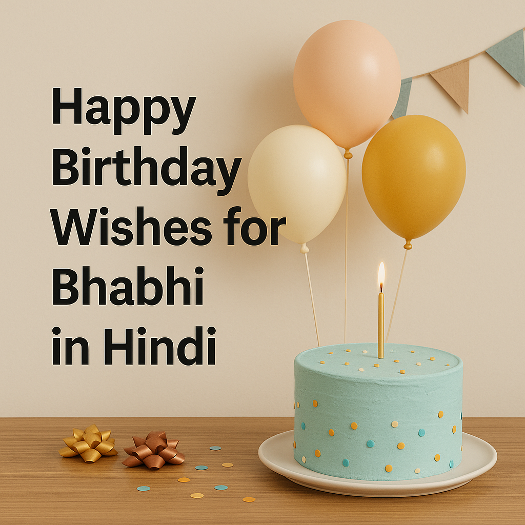Happy Birthday Wishes for Bhabhi in Hindi