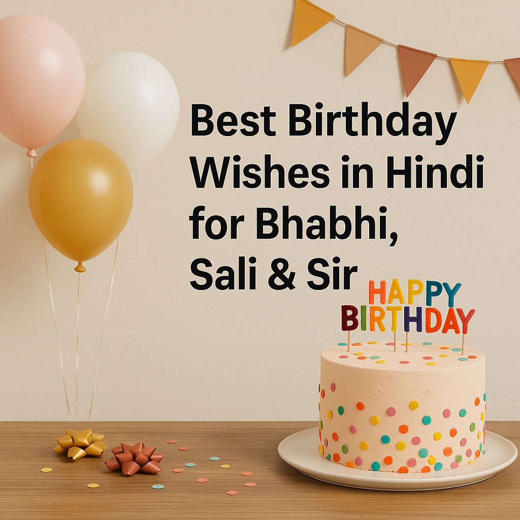 Best Birthday Wishes in Hindi for Bhabhi, Sali & Sir